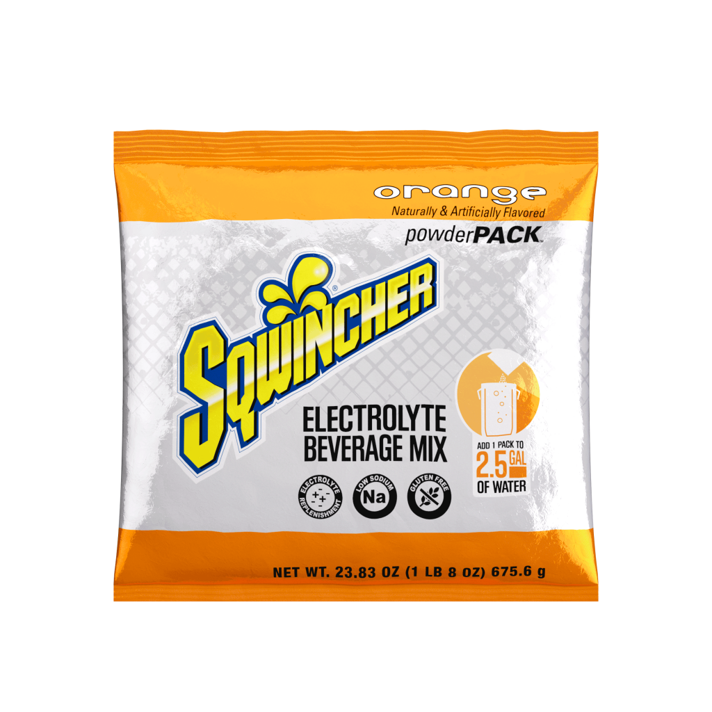 Sqwincher® 23.83oz  Powder Pack Bag Electrolyte Beverage Mix Concentrate, Orange